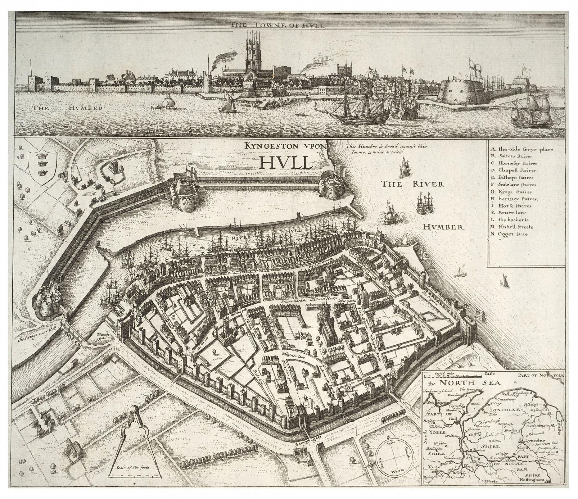medieval map of Hull